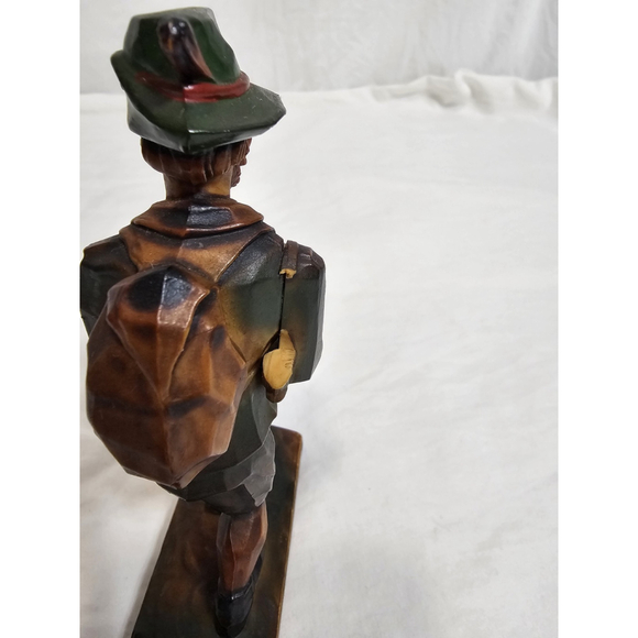 Vintage Wood-Carved Hunter Figurine - Picture 4 of 7